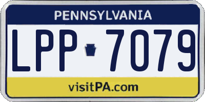 PA license plate LPP7079