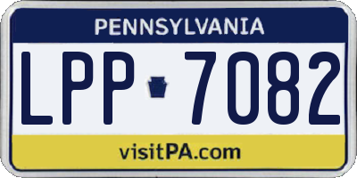 PA license plate LPP7082