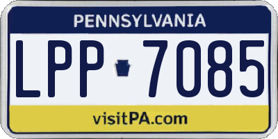 PA license plate LPP7085