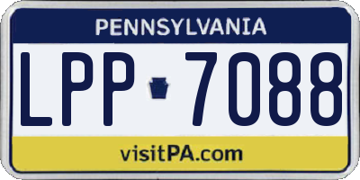 PA license plate LPP7088
