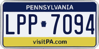 PA license plate LPP7094