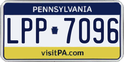 PA license plate LPP7096