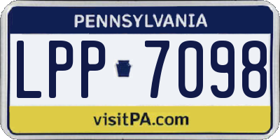 PA license plate LPP7098