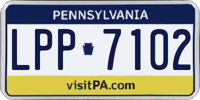 PA license plate LPP7102