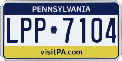 PA license plate LPP7104