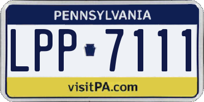 PA license plate LPP7111