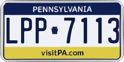 PA license plate LPP7113