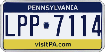 PA license plate LPP7114
