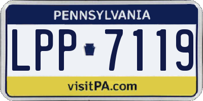 PA license plate LPP7119