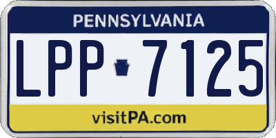 PA license plate LPP7125