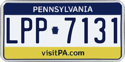 PA license plate LPP7131