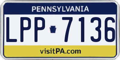 PA license plate LPP7136