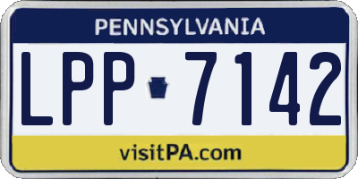 PA license plate LPP7142