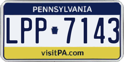 PA license plate LPP7143