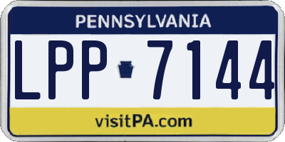 PA license plate LPP7144