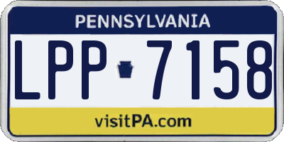 PA license plate LPP7158