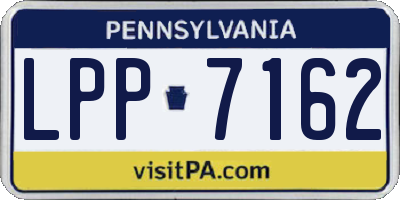PA license plate LPP7162