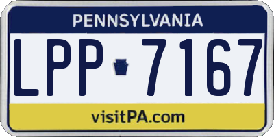 PA license plate LPP7167