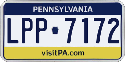 PA license plate LPP7172