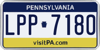 PA license plate LPP7180
