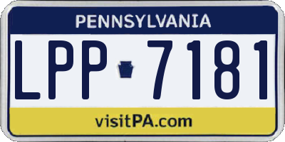 PA license plate LPP7181