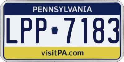 PA license plate LPP7183