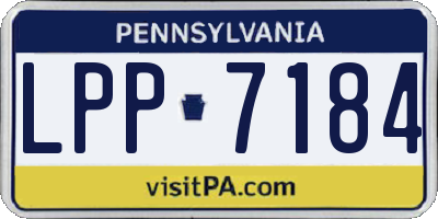PA license plate LPP7184