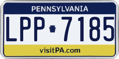 PA license plate LPP7185