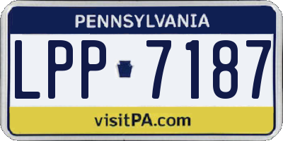 PA license plate LPP7187