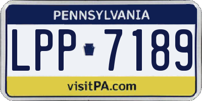 PA license plate LPP7189