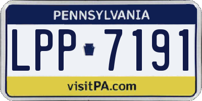 PA license plate LPP7191