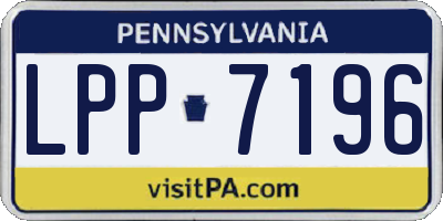 PA license plate LPP7196