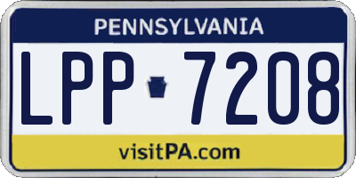 PA license plate LPP7208