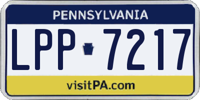 PA license plate LPP7217