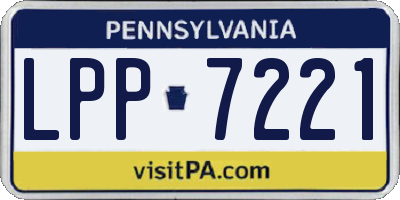 PA license plate LPP7221