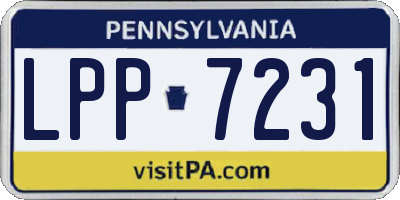 PA license plate LPP7231