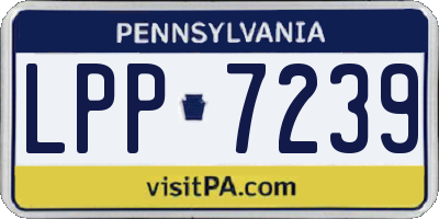 PA license plate LPP7239