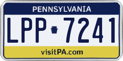PA license plate LPP7241