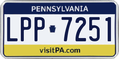 PA license plate LPP7251