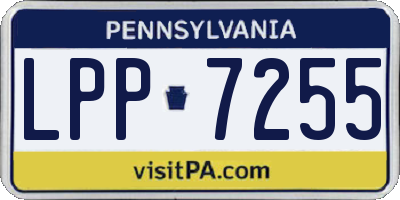 PA license plate LPP7255