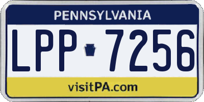 PA license plate LPP7256