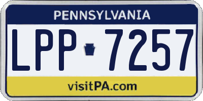 PA license plate LPP7257