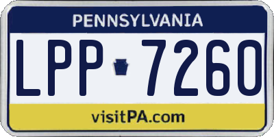 PA license plate LPP7260