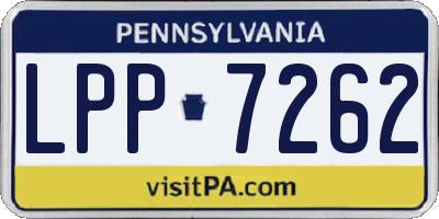 PA license plate LPP7262