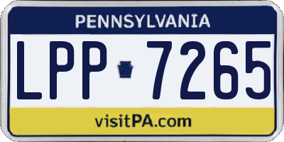 PA license plate LPP7265