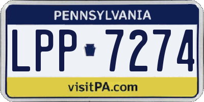 PA license plate LPP7274