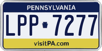 PA license plate LPP7277