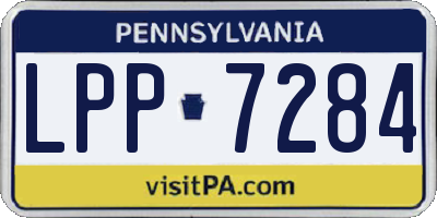 PA license plate LPP7284