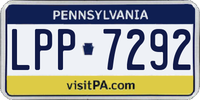 PA license plate LPP7292