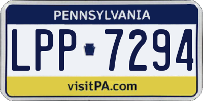 PA license plate LPP7294
